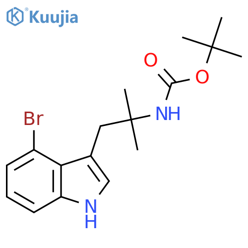 tert-butyl N-1-(4-bromo-1H-indol-3-yl)-2-methylpropan-2-ylcarbamate structure