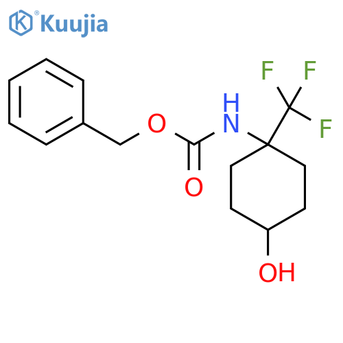 benzyl N-[4-hydroxy-1-(trifluoromethyl)cyclohexyl]carbamate structure