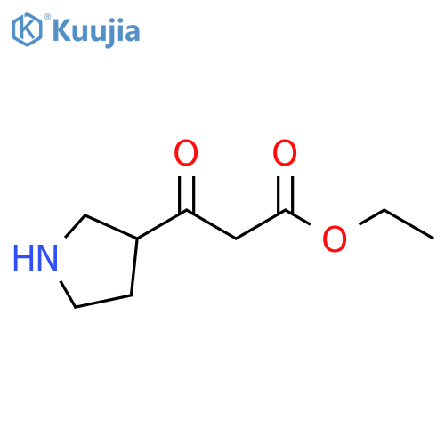 ethyl 3-oxo-3-(pyrrolidin-3-yl)propanoate structure