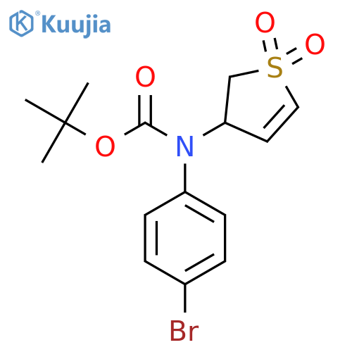 tert-butyl N-(4-bromophenyl)-N-(1,1-dioxo-2,3-dihydro-1lambda6-thiophen-3-yl)carbamate structure