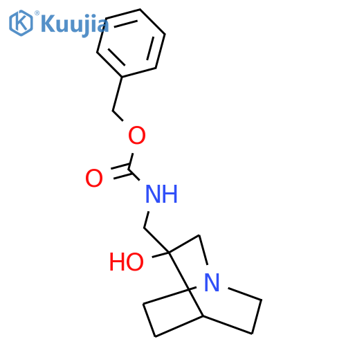 benzyl N-({3-hydroxy-1-azabicyclo2.2.2octan-3-yl}methyl)carbamate structure