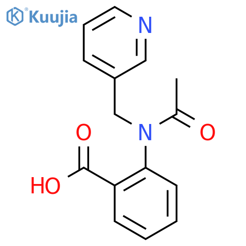2-{N-(pyridin-3-yl)methylacetamido}benzoic acid structure