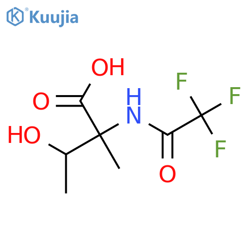 3-Hydroxy-2-methyl-2-(2,2,2-trifluoroacetamido)butanoic acid structure