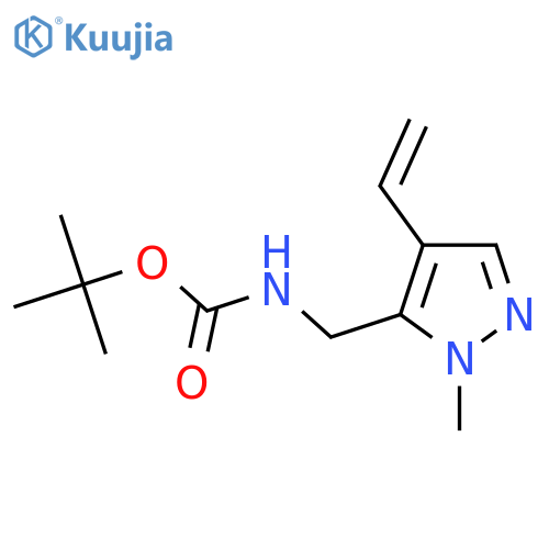 tert-butyl N-(4-ethenyl-1-methyl-1H-pyrazol-5-yl)methylcarbamate structure