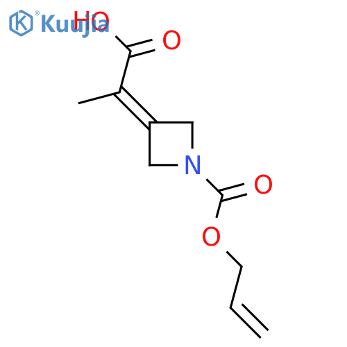 2-{1-(prop-2-en-1-yloxy)carbonylazetidin-3-ylidene}propanoic acid structure