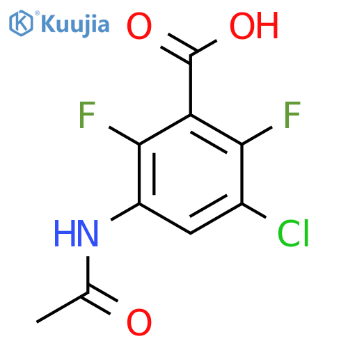 3-Chloro-5-acetamido-2,6-difluorobenzoic acid structure