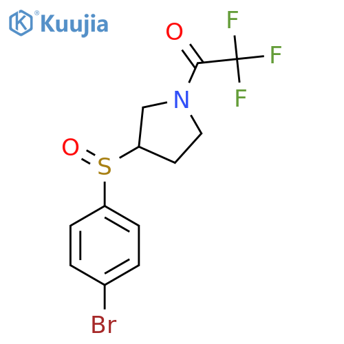 1-3-(4-bromobenzenesulfinyl)pyrrolidin-1-yl-2,2,2-trifluoroethan-1-one structure