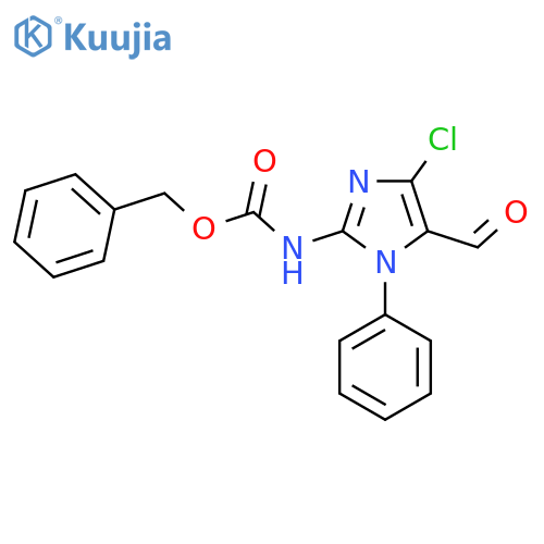 benzyl N-(4-chloro-5-formyl-1-phenyl-1H-imidazol-2-yl)carbamate structure