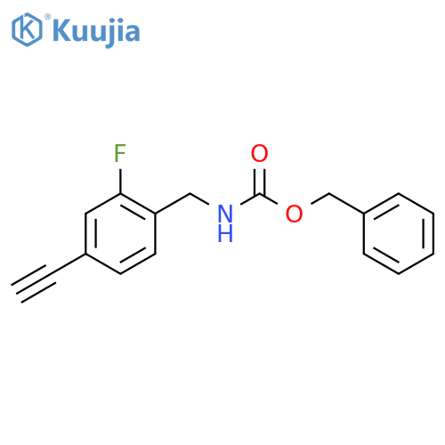 benzyl N-(4-ethynyl-2-fluorophenyl)methylcarbamate structure