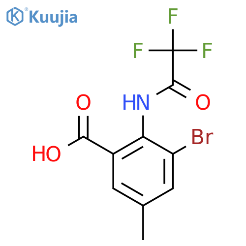 3-Bromo-5-methyl-2-(2,2,2-trifluoroacetamido)benzoic acid structure