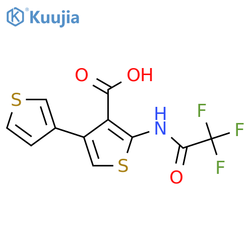 5-(2,2,2-trifluoroacetamido)-3,3'-bithiophene-4-carboxylic acid structure