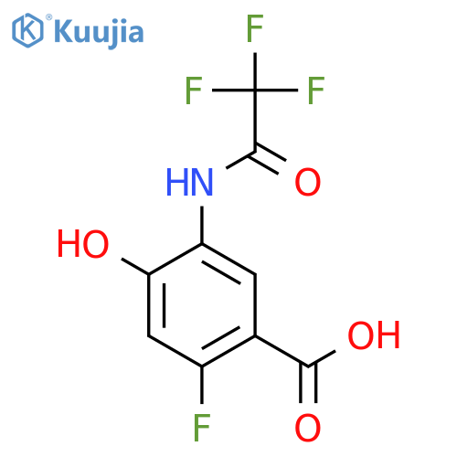 2-Fluoro-4-hydroxy-5-(2,2,2-trifluoroacetamido)benzoic acid structure