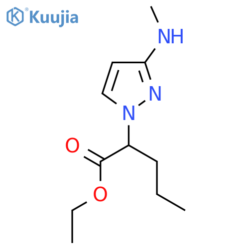 ethyl 2-3-(methylamino)-1H-pyrazol-1-ylpentanoate structure