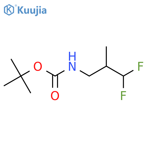 tert-butyl N-(3,3-difluoro-2-methylpropyl)carbamate structure