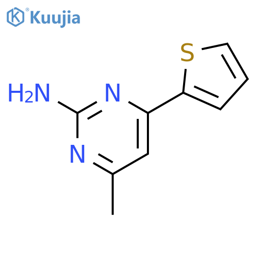 4-methyl-6-(2-thienyl)-2-pyrimidinamine structure
