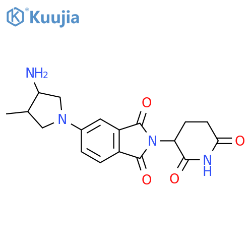 5-(3-amino-4-methylpyrrolidin-1-yl)-2-(2,6-dioxopiperidin-3-yl)-2,3-dihydro-1H-isoindole-1,3-dione structure