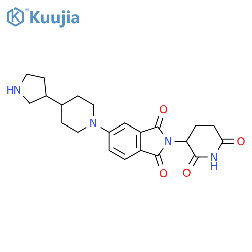 2-(2,6-dioxopiperidin-3-yl)-5-4-(pyrrolidin-3-yl)piperidin-1-yl-2,3-dihydro-1H-isoindole-1,3-dione structure