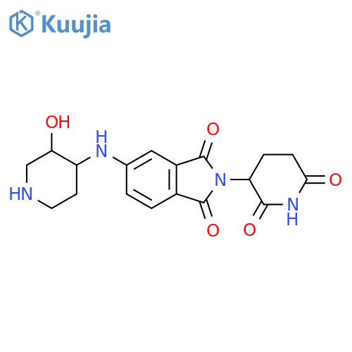 2-(2,6-dioxopiperidin-3-yl)-5-[(3-hydroxypiperidin-4-yl)amino]-2,3-dihydro-1H-isoindole-1,3-dione structure