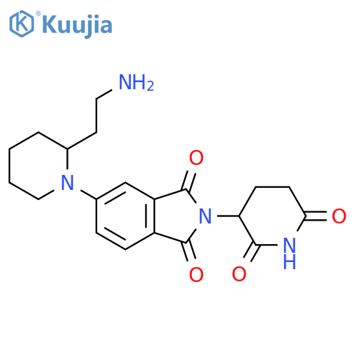 5-2-(2-aminoethyl)piperidin-1-yl-2-(2,6-dioxopiperidin-3-yl)-2,3-dihydro-1H-isoindole-1,3-dione structure