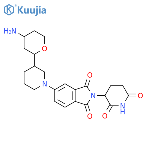5-3-(4-aminooxan-2-yl)piperidin-1-yl-2-(2,6-dioxopiperidin-3-yl)-2,3-dihydro-1H-isoindole-1,3-dione structure