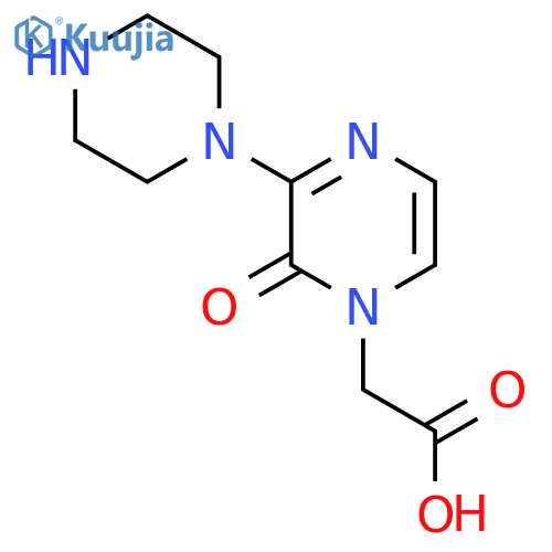 2-2-oxo-3-(piperazin-1-yl)-1,2-dihydropyrazin-1-ylacetic acid structure