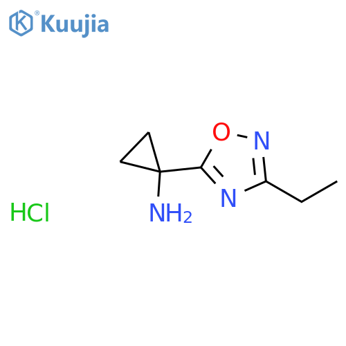 1-(3-Ethyl-1,2,4-oxadiazol-5-yl)-cyclopropylamine hydrochloride structure