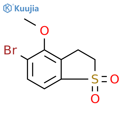 5-bromo-4-methoxy-2,3-dihydro-1lambda6-benzothiophene-1,1-dione structure