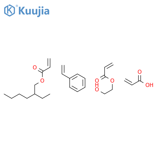 2-Ethylhexyl acrylate beta-hydroxyethyl acrylate, styrene, acrylic acid polymer structure