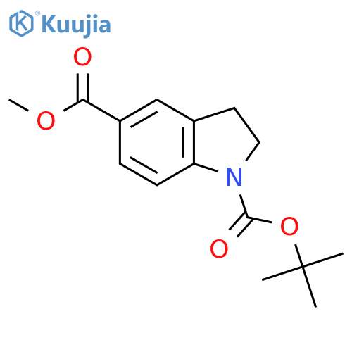 1-Tert-Butyl 5-methyl indoline-1,5-dicarboxylate structure