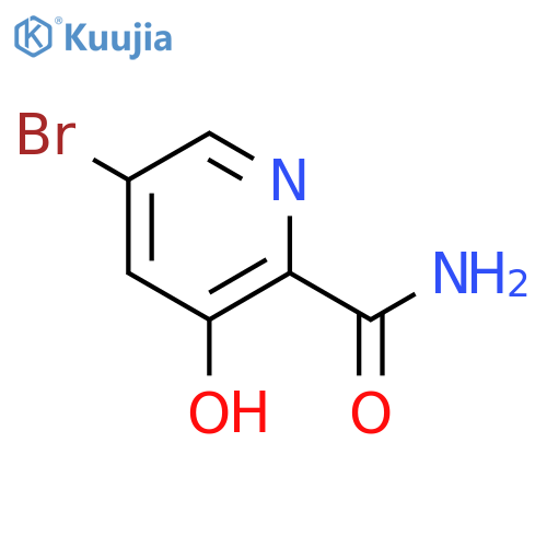 5-Bromo-3-hydroxy-pyridine-2-carboxylic acid amide structure