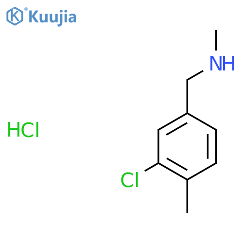 [(3-Chloro-4-methylphenyl)methyl](methyl)amine hydrochloride structure