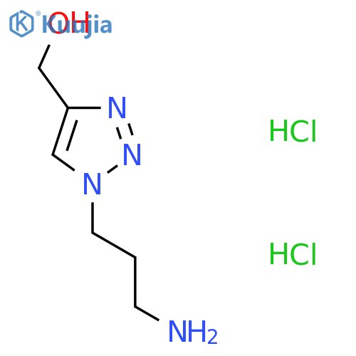 [1-(3-aminopropyl)-1H-1,2,3-triazol-4-yl]methanol dihydrochloride structure