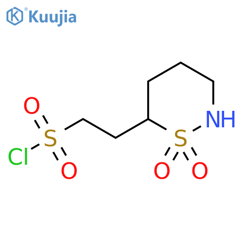 2-(1,1-Dioxo-1lambda6,2-thiazinan-6-yl)ethane-1-sulfonyl chloride structure