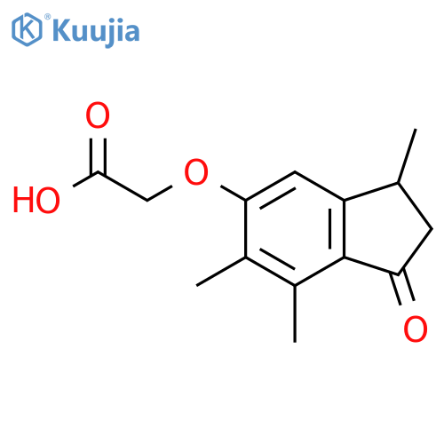 Acetic acid, [(2,3-dihydro-3,6,7-trimethyl-1-oxo-1H-inden-5-yl)oxy]- structure