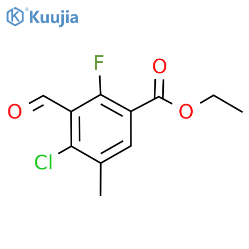 Ethyl 4-chloro-2-fluoro-3-formyl-5-methylbenzoate structure