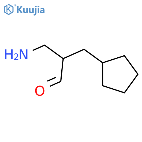3-Amino-2-(cyclopentylmethyl)propanal structure