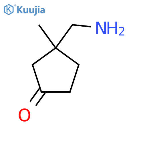 3-(Aminomethyl)-3-methylcyclopentan-1-one structure