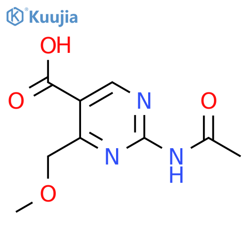 2-Acetamido-4-(methoxymethyl)pyrimidine-5-carboxylic acid structure