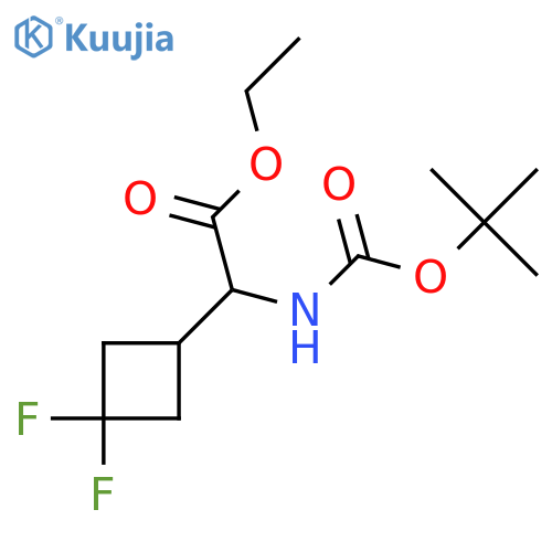 ethyl 2-{(tert-butoxy)carbonylamino}-2-(3,3-difluorocyclobutyl)acetate structure