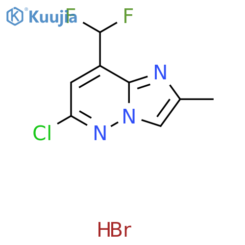 6-Chloro-8-(difluoromethyl)-2-methylimidazo[1,2-b]pyridazine hydrobromide structure