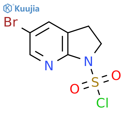 5-bromo-1H,2H,3H-pyrrolo2,3-bpyridine-1-sulfonyl chloride structure