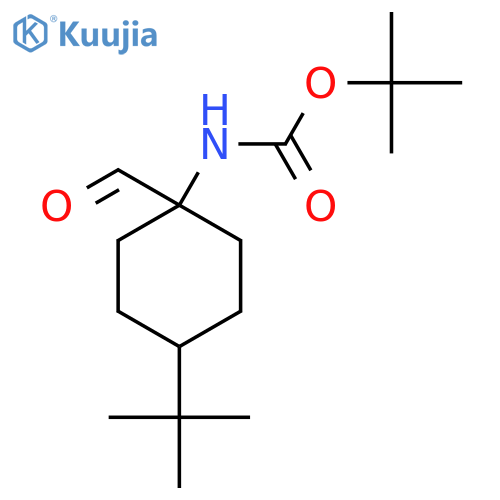 tert-butyl N-(4-tert-butyl-1-formylcyclohexyl)carbamate structure