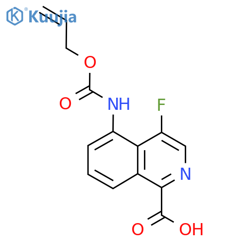 4-Fluoro-5-{[(prop-2-en-1-yloxy)carbonyl]amino}isoquinoline-1-carboxylic acid structure