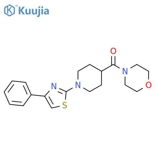 4-[1-(4-phenyl-1,3-thiazol-2-yl)piperidine-4-carbonyl]morpholine structure