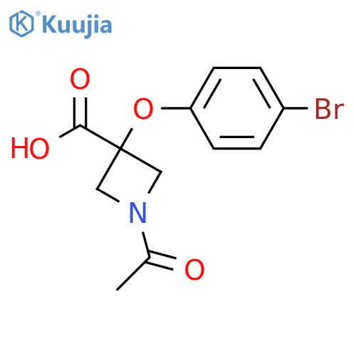 3-Azetidinecarboxylic acid, 1-acetyl-3-(4-bromophenoxy)-  structure