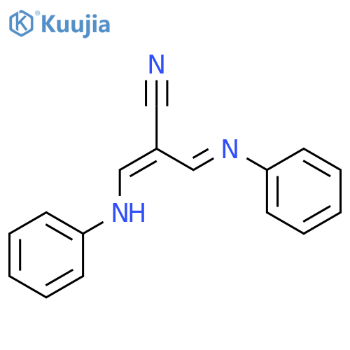 2-PROPENENITRILE, 3-(PHENYLAMINO)-2-[(E)-(PHENYLIMINO)METHYL]-, (2E)- structure