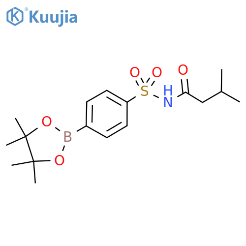 3-Methyl-N-((4-(4,4,5,5-tetramethyl-1,3,2-dioxaborolan-2-yl)phenyl)sulfonyl)butanamide structure