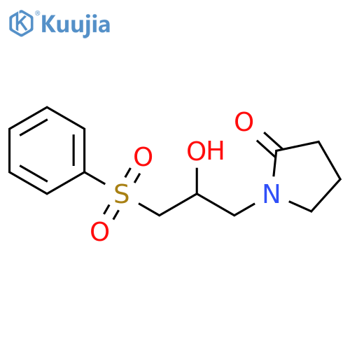 1-[3-(benzenesulfonyl)-2-hydroxypropyl]pyrrolidin-2-one structure