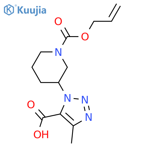 1-Piperidinecarboxylic acid, 3-(5-carboxy-4-methyl-1H-1,2,3-triazol-1-yl)-, 1-(2-propen-1-yl) ester structure