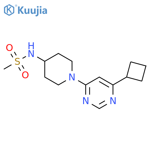 N-[1-(6-cyclobutylpyrimidin-4-yl)piperidin-4-yl]methanesulfonamide structure